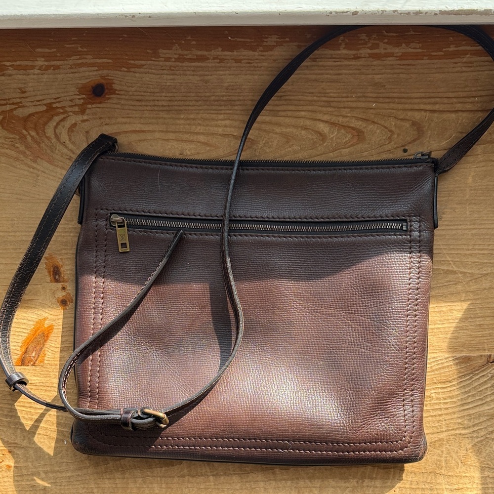 Louis Vuitton Brown Leather Crossbody Bag